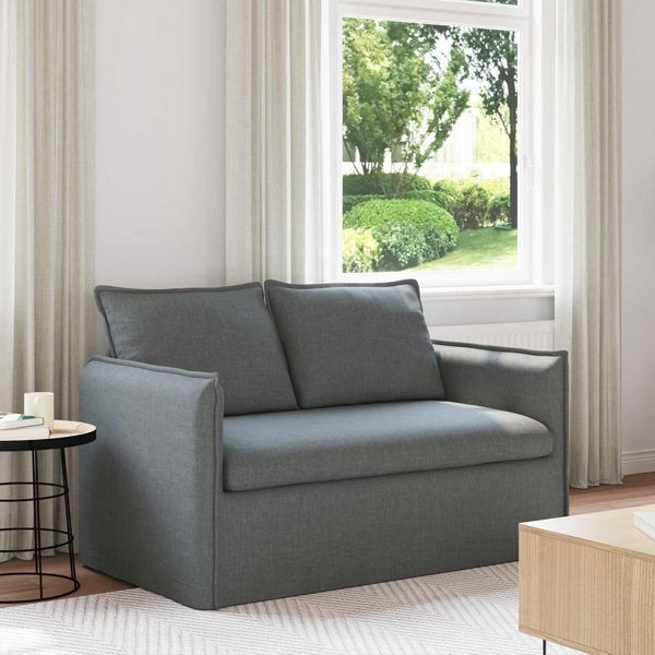 vidaXL Sofa 120cm Dunkelgrau Metall, 42024512, 8721364378131