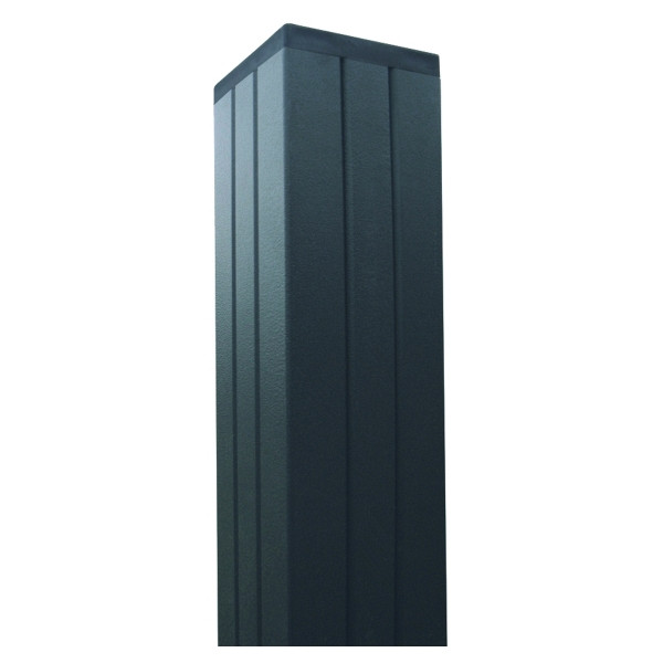 T&J Aluminium TOR-Pfosten für Steckzaunserien, ANTHRAZIT, 68 x 68 x 2700 mm, verstärkt, 44869