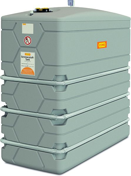 Cemo CUBE-Profitank 2000 l Slimline Klappdeckel mit Auffangwanne, 11665