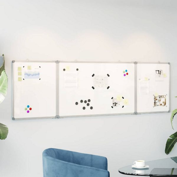 vidaXL Magnetisches Whiteboard Klappbar 160x60x1,7 cm Aluminium, 4005368