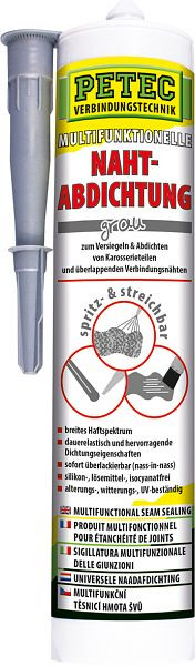 Petec Multifunktionelle Nahtabdichtung, Grau, 310ml, VE: 12 Stück, 94131
