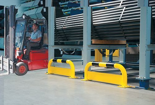 DENIOS Rammschutzbügel mit Unterfahrschutz, 350 x 750 mm, 172870