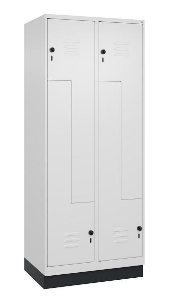 C+P Z-Spind Classic PLUS, C Z-Spind, Classic PLUS, Sockel, 4 Abteile, 1950x800x500mm, 9016/9016, Drehriegel, 080023-224 S10014