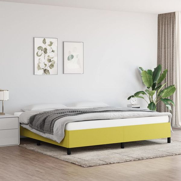 vidaXL Bettgestell Grün 200x200 cm Stoff, Material: Stoff (100% Polyester), Sperrholz, Holzwerkstoff, 347097