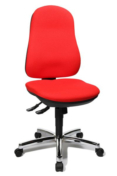 Topstar Bequemer Bandscheiben-Drehstuhl, stufenlose Sitzhöhenverstellung, rot, 8559G21