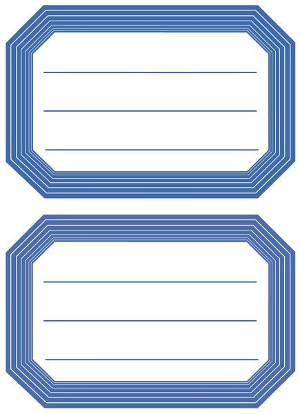 HERMA 5714 Schuletiketten neutral blauer Rand 82x55 mm, 5714