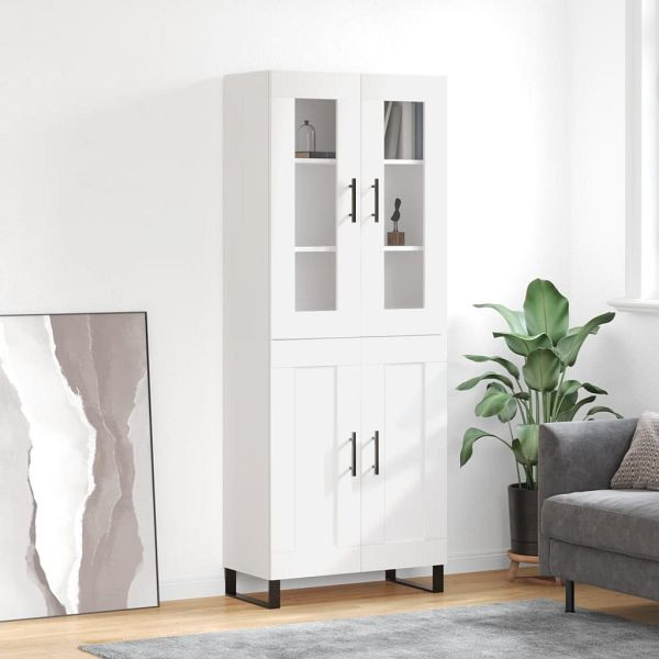 vidaXL Highboard Weiß 69,5x34x180 cm Holzwerkstoff, 3198361