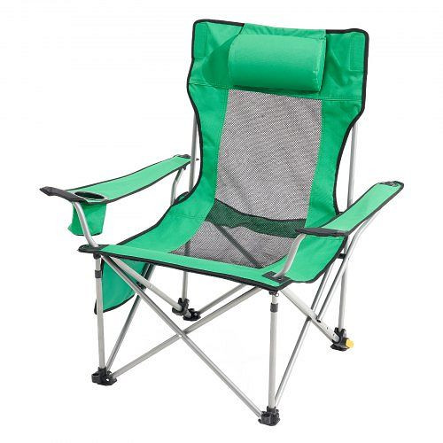 VEVOR Campingstuhl 150 kg, grün, mit Fußstütze, Getränkehalter, Seitentasche, Kopfstütze - Klappstuhl für Camping & Outdoor, PTTYXTTYWBXLY6SQIV0