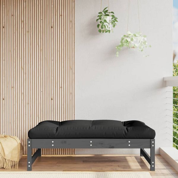 vidaXL Gartenhocker Grau 120x80 cm Massivholz Kiefer, 825739