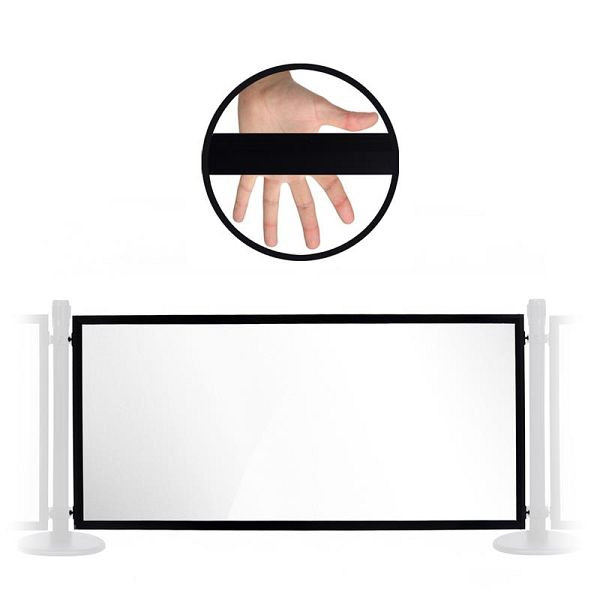 ALLPAX Trennwand, klar, 1850 x 864 mm für Abgrenzungsständer, 10023768