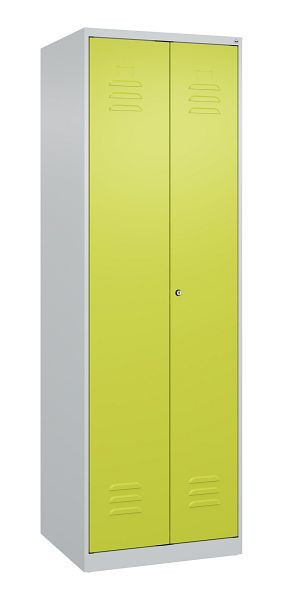 C+P Mehrzweckschrank Classic PLUS, Putzmittel-Spind, 2 Abteile, 1850x600x500mm, 7035/0024, Zylinderschloss, 080100-00 S10022
