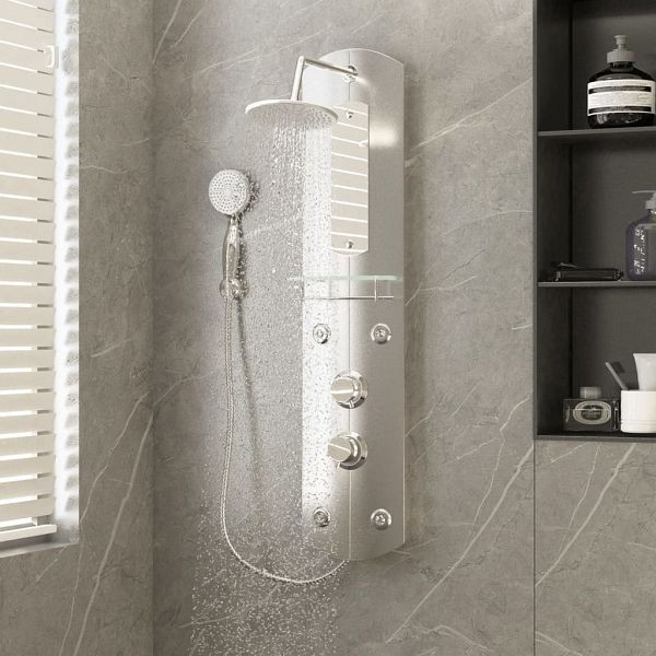 vidaXL Duschpaneel 25x43x110 cm Silber, 151421, 8720286802953