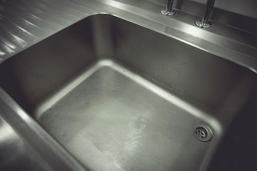 Rieber Handwaschbecken Edelstahl - mit Verkleidung und Sensorschaltung 40415, Länge 400 mm, 82100601
