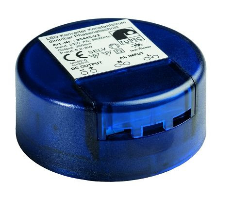 rutec LED-Konverter 350 mA 6,2W-8W 230V AC dimmbar Phasenabschnittsdimmer Plug and Play, 85445PNP-V2
