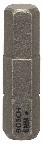 Bosch Schrauberbit Extra-Hart HEX 6, 25 mm, 3er-Pack, VE: 5 Stück, 2607001728