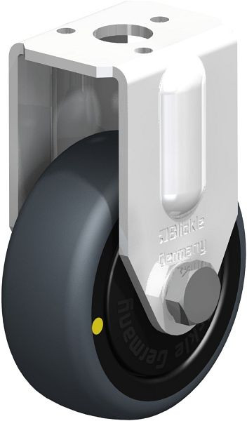 Blickle BRA-TPA 50K-ELS-FK Apparate-Bockrolle mit Rückenloch, Thermoplastisches Gummi-Elastomer, Grau, 644864