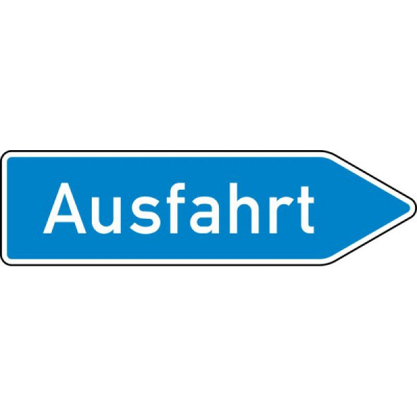 Stein HGS Ausfahrt von der Autobahn (Pfeilschild) Nr. 330, mit Folie Typ 2 (RA2), 333-2