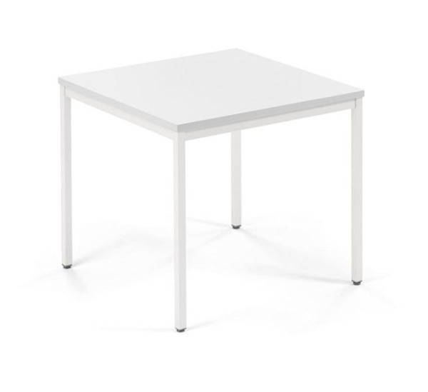 Deskin Konferenztisch MULTI MODUL, Platte Weiß, Gestell Weiß RAL 9016, B 800 x T 800 x H 728 mm, 359461