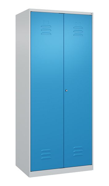 C+P Mehrzweckschrank Classic PLUS, C Wäsche-/Garderobenspind Classic PLUS, 2 Abteile, 1850x800x500mm, 7035/5012, Zylinderschloss, 080600-22 S10017