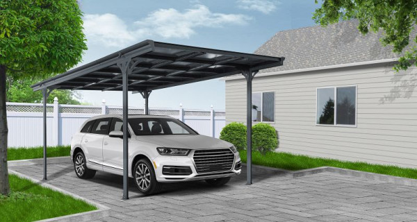Ximax Aluminium Carport Eco Standard Anthrazit, Dachfläche: 15,09 m², 75380