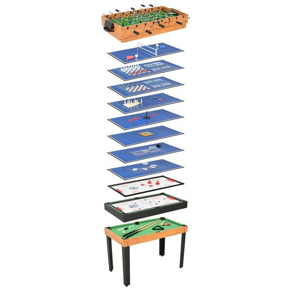 vidaXL 15-in-1 Multigame-Tisch 121x61x82 cm Ahorn, 91944