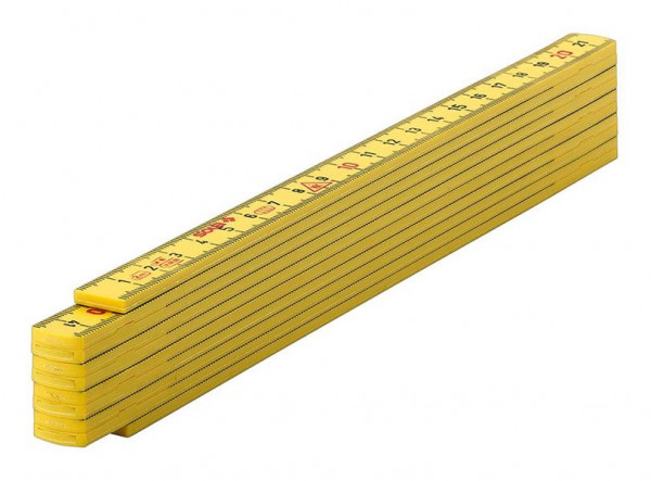 Sola Kunststoff-Meterstab 2m HK 2/10G gelb, EG-Klasse 3, VE: 10 Stück, 53030101