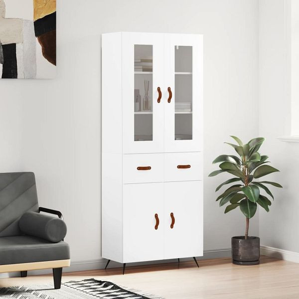 vidaXL Highboard Weiß 69,5x34x180 cm Holzwerkstoff, 3198505