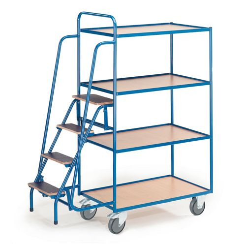Rollcart Tischwagen mit 4 Trittstufen (1600x600), Tragkraft: 300 kg, 08-7274