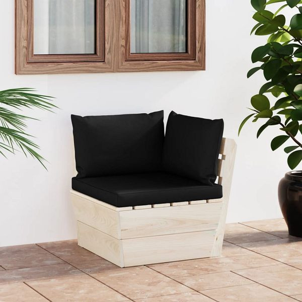 vidaXL Garten-Paletten-Ecksofa mit Kissen Imprägniertes Fichtenholz, 3063355