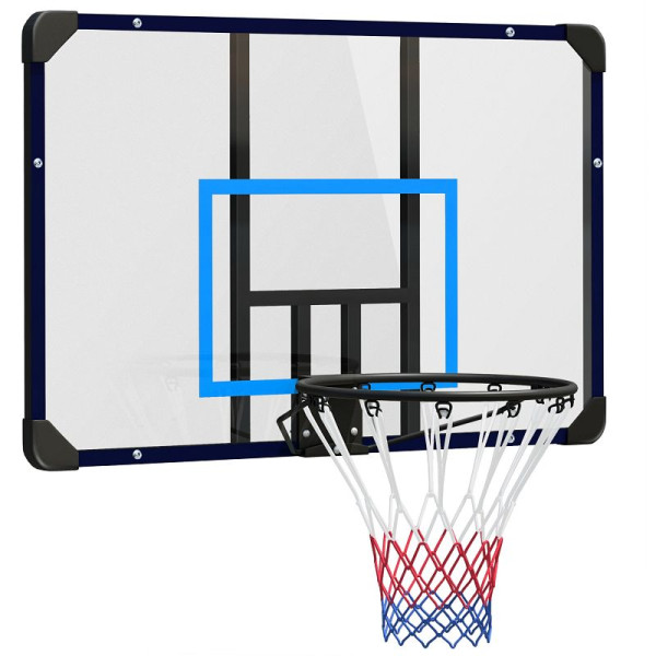 SPORTNOW Basketballkorb, bruchsichere Rückwand, höhenverstellbar Indoor & Outdoor, Stahlrahmen, A61-039V00BU