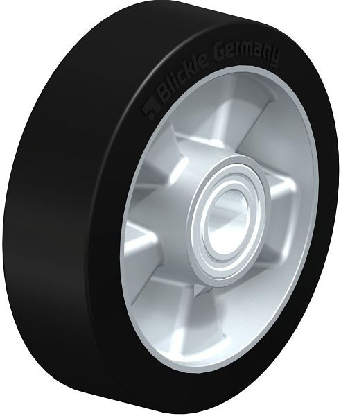 Blickle ALEV 160/25K Rad aus Elastik-Vollgummi, Schwarz, 345785