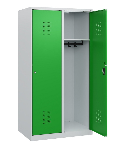 C+P Spind Evolo PLUS, 2 Abteile, 1530x800x500mm, 7035/6037, Zylinderschloss, 0490005-22 S10038