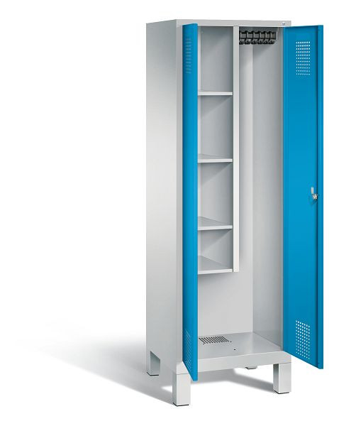 C+P Putzmittel-Spind Evolo, H1850xB610xT500mm, Farbe: Lichtgrau / Lichtblau, 48110-00 S10067