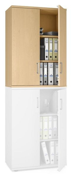 Deskin Flügeltüren-Aufsatzschrank MULTI MODUL-PRO, Buchedekor, B 800 x H 1110 x T 420 mm, 351871