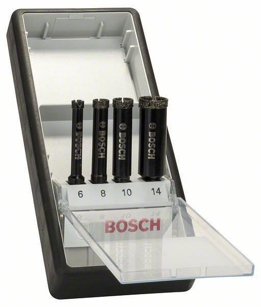 Bosch Diamantnassbohrer-Set Robust Line, 4-teilig, 6, 8, 10, 14 mm, 2607019880