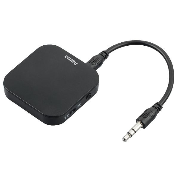 hama Bluetooth®-Audio-Sender/Empfänger, 2in1-Adapter, Schwarz, 184093