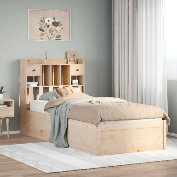 vidaXL Massivholzbett ohne Matratze 75x190 cm Kiefernholz, 3323518