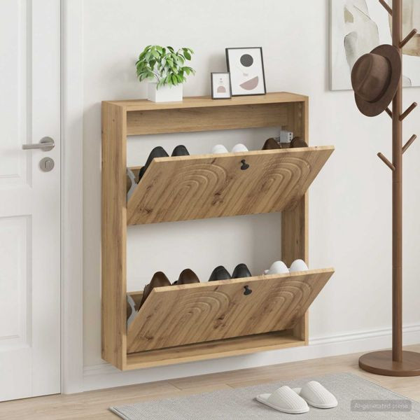 vidaXL Wandmontierter Schuhschrank ALKMAAR 71 x 17 x 86 cm, 896204