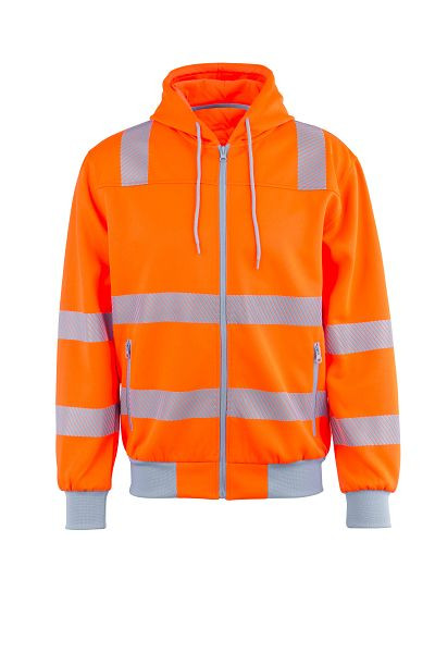 Planam Norit Warnschutz Hoody orange/zink S, Unisex, 5800044