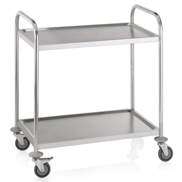 WAS Servierwagen mit zwei Borden, 85 x 54 x 94 cm, Edelstahl, 1950002