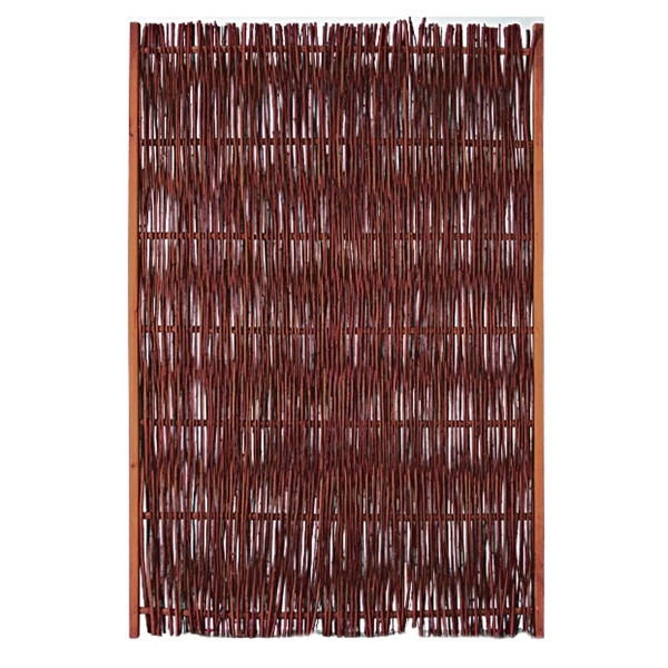 T&J FUEGO Weidengeflechtzaun, 120 x 180 cm, mit seitlichen Rahmen, 36103