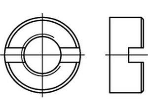 Schlitzmuttern DIN 546 Stahl M 8 VE=K (100 Stück)