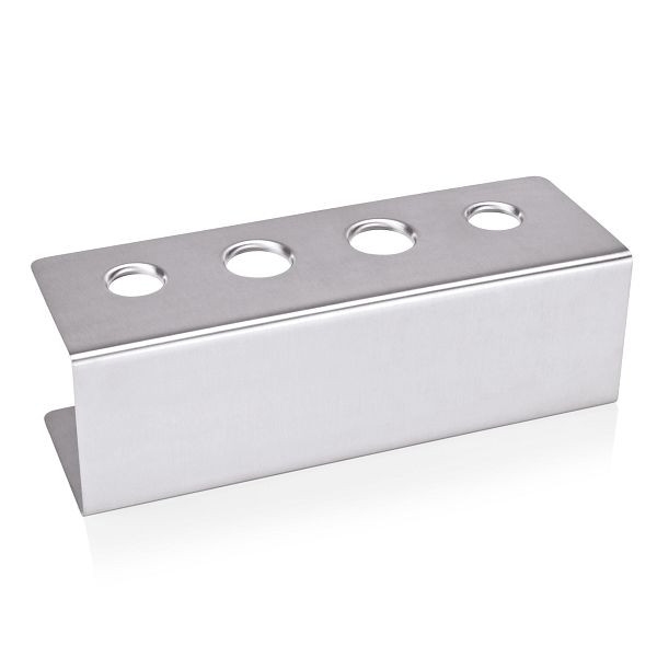 WAS Eistütenhalter mit vier Löchern, 27 x 9,5 x 9 cm, Modell 2, Chromnickelstahl, 1457202