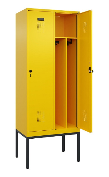 C+P Spind Evolo PLUS, Gestell, 2 Abteile, 2120x800x500mm, 1023/1023, Verschluss Drehriegel, 0490307-22F S10022