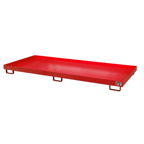 STEIN HGS Regalwanne RW, 289 Liter, RAL 3000 feuerrot, Gesamthöhe 195 mm, lackiert, ohne Gitterrost, 79217.0038