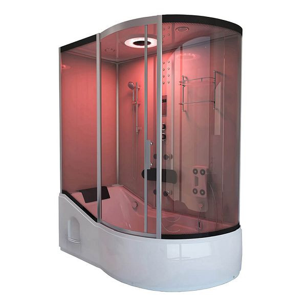 HOME DELUXE Duschkabine ALLIN 2IN1 - Weiß Rechts, 1059, 4260255471512