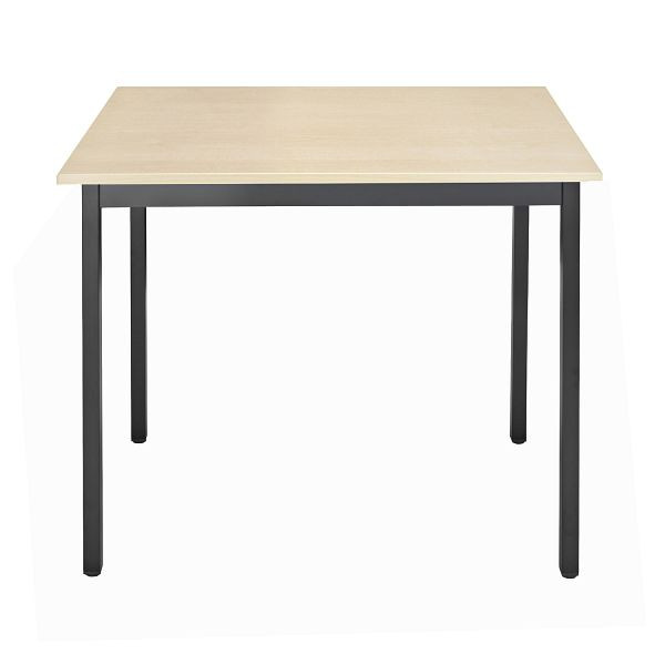 Bisley Mehrzwecktisch, Breite 700 mm, Tiefe 600 mm, 19mm Tischstärke, 334 anthrazitgrau x MP ahorn, MT0706MP334