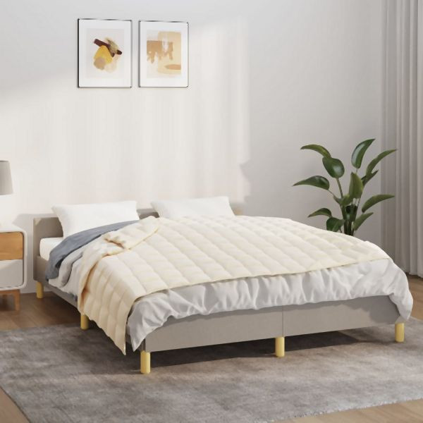 vidaXL Gewichtsdecke Hellcreme 120x180 cm 9 kg Stoff, 350807