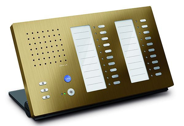 TCS Audio Innenstation zum Freisprechen Serie Carus ADAPTO +20 Tasten, Tischgerät bronze, CAI1210-0151