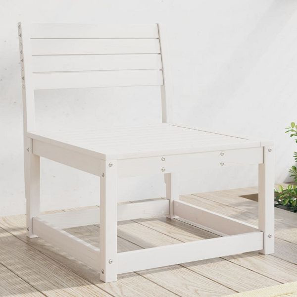 vidaXL Gartensofa Weiß Massivholz Kiefer, Top-Qualität, 844670